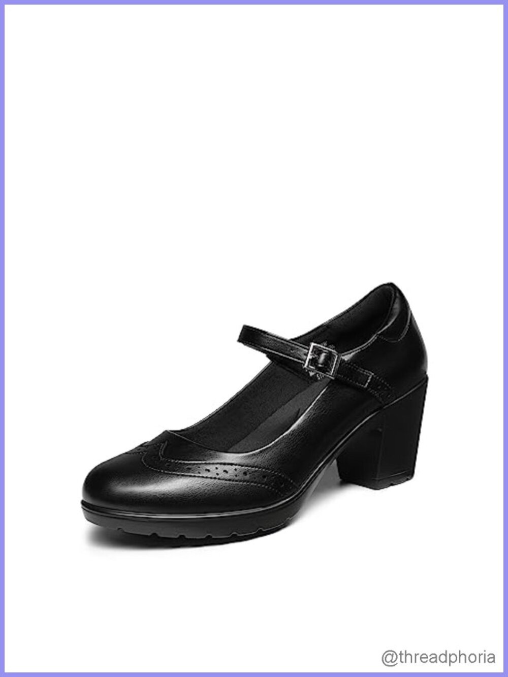 Women's Mary Jane Dress Shoes 2.8 Inch Chunky Heel Round Toe